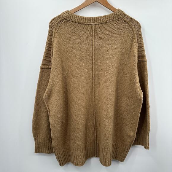 Free People Brookside Tunic Sweater Knit in Desert Camel Size M - Picture 4 of 11